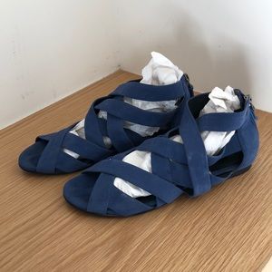 Pour la victoire blue suede sandals Strappy